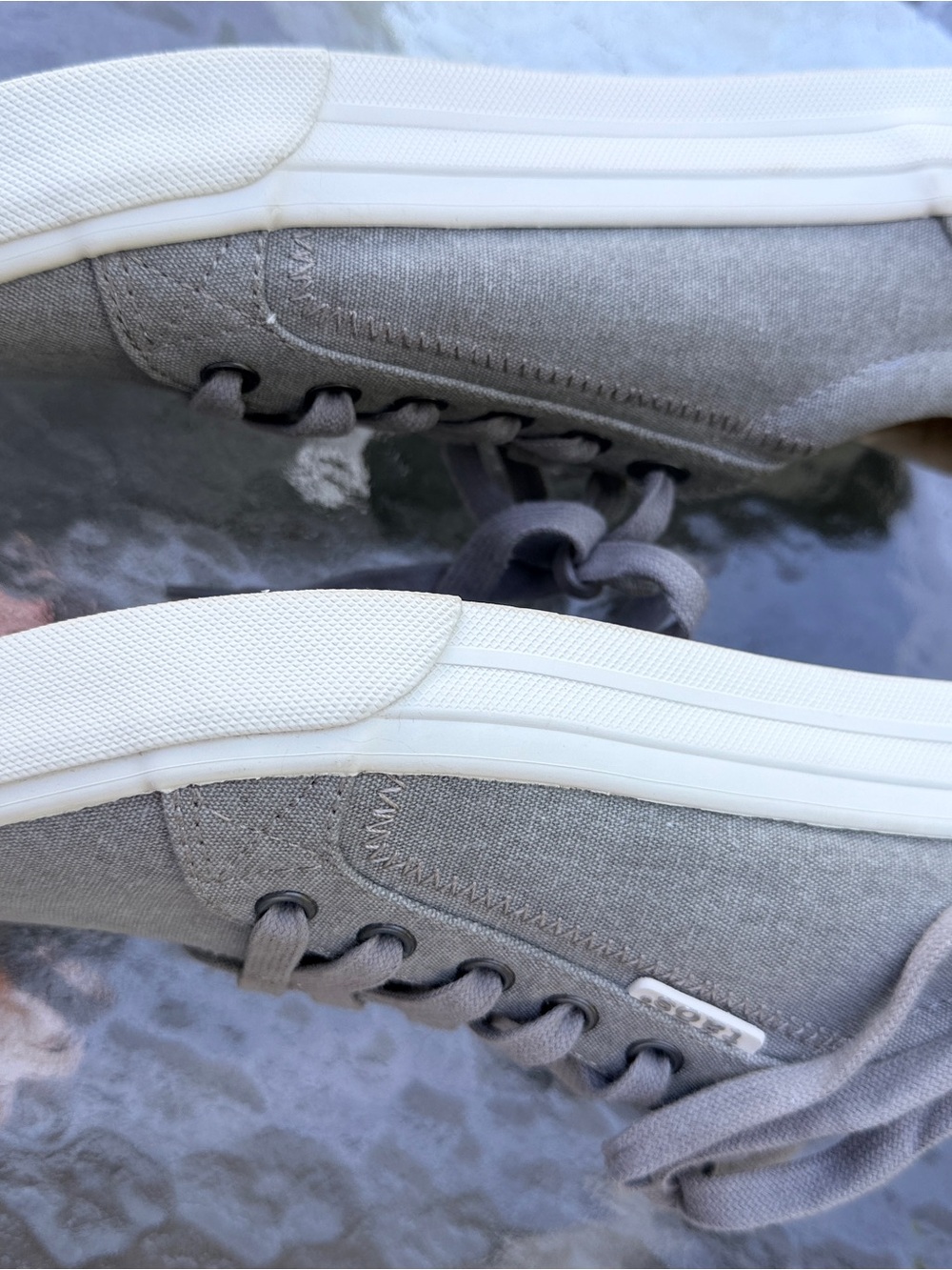 Taos Star Sneaker - Light Grey Canvas Shoe - Picture 6 of 10